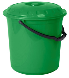 Ведро пластиковое 10л с крышкой мерное Тюльпан, цвета в ассортименте Ар-Пласт 02023+13023