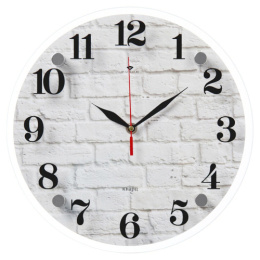 Часы настенные круглые d-30см Кирпичи Рубин 3030-004