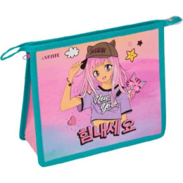 Папка для тетрадей А5 на молнии Devente Manga girl 8056383