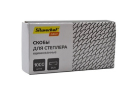 Скобы для степлера №24 24/6 Silwerhof Daily 1000шт. оцинкованные 421012-40