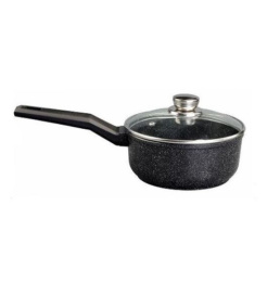 Ковш алюминиевый литой с антиприг. мраморным покрытием Орион 1,6л со стеклян. крышкой с ручкой soft-touch Гардарика 1616-04-10