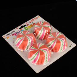 Формы для выпечки бумажные набор 100шт. для кексов, маффинов, на блистере 2260-3/524216