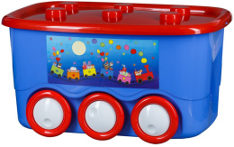 Ящик для игрушек пластиковый 45л 580х400х320мм на колесах L-BOX, светло-синий Ар-Пласт 17002