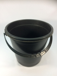 Ведро пластиковое 12л без крышки мерное Волга, черный Агропласт Б00169