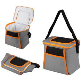 Термосумка 12л 26х20х24см PC2207, серый с оранжевым Ecos 104569