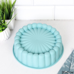 Форма для выпечки силиконовая круглая d-20см h-6см Кекс HL-963 751963