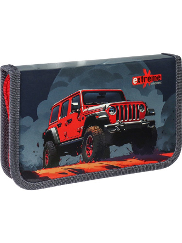 Пенал однокамерный Красный джип на холме, большой ПН-1932