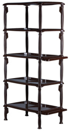Этажерка пятисекционная пластиковая для обуви 31,5х55,5х108,5см шоколад Ар-Пласт 16004