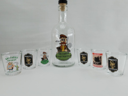 Набор стеклянный  7 предметов (графин - штоф + 6 стопок) Застолье, в ассортименте, в п/у Gid Glass D23/01+D1250/06ch