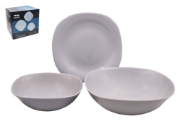 Набор столовый стеклокерамический 13 предметов квадратный Square soft color серый, в п/у Lavenir 13PCS SQ GREY/107070