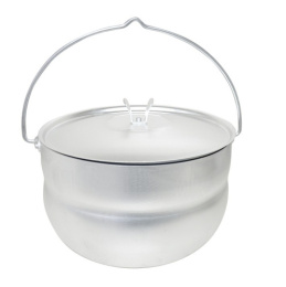 Котелок туристический алюминиевый 10,0л с крышкой металлическая ручка Калитва 19100