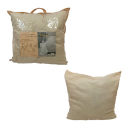 Подушка 70х70см Овечья шерсть (п/э 70, кант) в чемодане ДомВелл 