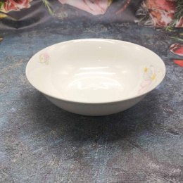 Салатник фарфоровый 220мм белый с узором Нежность Радужный Дом РД85417