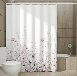 Штора для ванной полиэстер 180х200см Mir Digital Safiya розовый Miranda MRD.02.D8089/pk