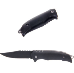 Нож туристический складной стальной 15см пластиковая ручка, в инд/у Турист Мастер 395-388