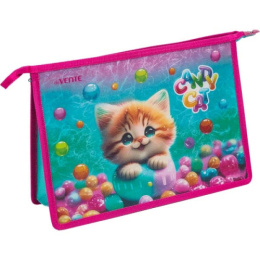 Папка для тетрадей А4 на молнии Devente Candy Cat 8056407