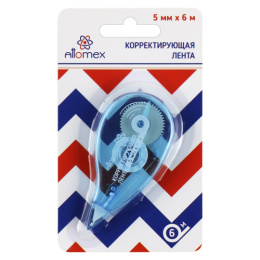 Корректирующая лента 5мм х  6м Attomex, синий прозрачный корпус 4062102