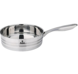 Сковорода из нержавеющей стали 240мм без крышки, металлическая ручка, многослойное дно Rashel R-2/24