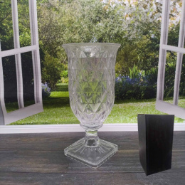 Ваза для цветов стеклянная кубок h-32,5см d-16см Радужный Дом РД20631