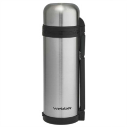 Термос  1,8л нержавеющая колба универсальное горло откидная ручка, с ремнем Webber SST-1800P