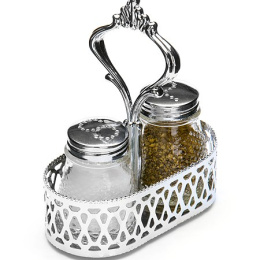 Набор для специй стекло + нержавеющая сталь 2 предмета на подставке, в п/у Mayer & Boch 26881