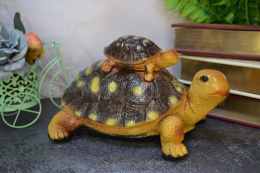 Фигурка садовая гипсовая Черепаха двойная 27х15см ГусьДекорЛюкс 4С66