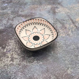 Салатник керамический квадратный 95х95мм с узором Элегия Радужный Дом РД84465