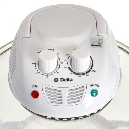 Аэрогриль 1400Вт, 12л, белый Delta DL-6007A