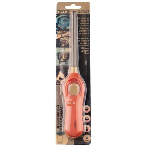 Зажигалка газовая GL-001R, красный Ecos 157793