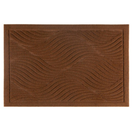 Коврик придверный влаговпитывающий на резин. основе ворс 40х 60см с тиснением Dune, коричневый SunStep 35-852