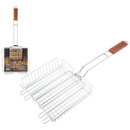 Решетка для барбекю хромированная 22x22 см глубокая Ecos X-381D/999619