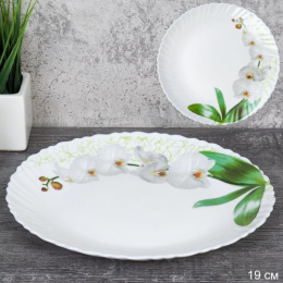 Тарелка стеклокерамическая мелкая 190мм Белая орхидея White Lily LHP-75XN (7415)/748949