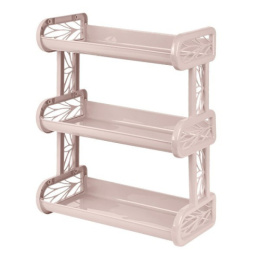 Полка для ванной комнаты навесная пластиковая трехсекционная Тюльпан 32х17х42см, бежевый топаз Keeplex Light KL168312005