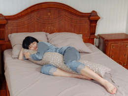 Подушка многофункциональная форма "I" 145х25см (бязь) Звезды кофе 7174/34, в пакете ДомВелл 