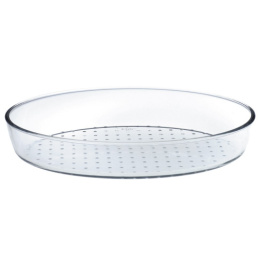 Форма для запекания стеклянная жаропрочная овальная 30х21х6см 2,4л рифленое дно Appetite PLD11