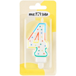 Свеча-цифра 4 Meshu MS_32383
