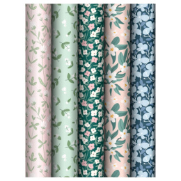 Бумага оберточная 100х70см 80г/м2 Meshu Meadow ассорти MS_62821