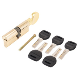 Личинка (цилиндровый механизм) Аллюр HD FG 80-5К BP (40x40G), латунь, перфоключ/вертушка, блистер Аллюр 42749