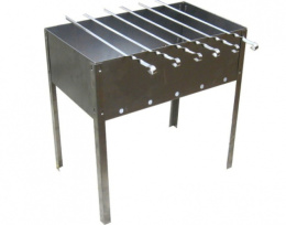 Мангал разборный из огнеупорной стали  50х30см + 6 шампуров, Стандарт