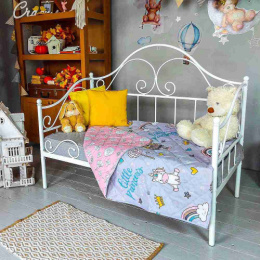 Покрывало стеганое детское 150х215см (попин) Маленькая принцесса 28374/1 ДомВелл 