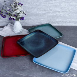 Блюдо фарфоровое квадратное 260мм, в ассортименте BV-4775/716981