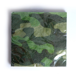 Салфетки бумажные  12шт. 33х33см 2-х слойные Милитари 4846358