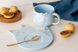 Чайная пара фарфоровая 210мл голубой, в п/у Коралл 6552