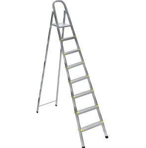 Стремянка металлическая  8 ступеней (1,61м) широкие Step Amigo