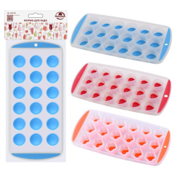 Форма для льда силиконовая прямоугольная 18 ячеек, в ассортименте Мультидом VL80-156