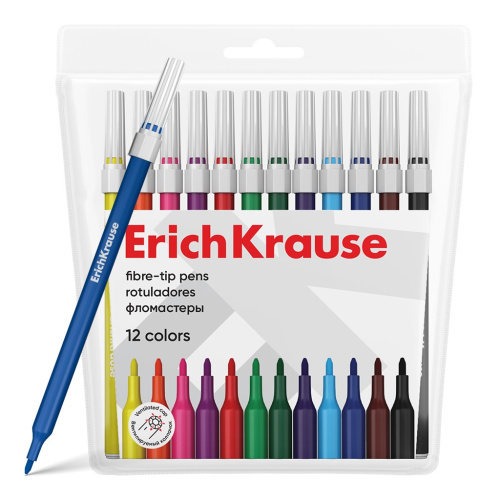 Фломастеры 12 цветов ErichKrause Light 61828