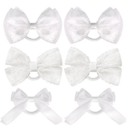 Банты для волос Monte Vita набор 2шт. белый ассорти, 7х11см/6,5х10см/7х9см 457118