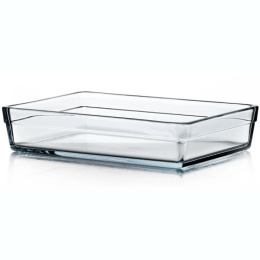 Форма для запекания стеклянная жаропрочная прямоугольная 28,7х19,7х4,5см 2,5л толстостенная Borcam 59324