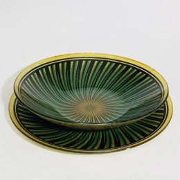 Набор блюд стеклянных 2шт. круглые 285х285мм h-55мм, 305х305мм h-10мм, в п/у Lorenza 7012/123