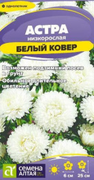 Астра Белый ковер низкорослая 0,1г цветной пакет Семена Алтая